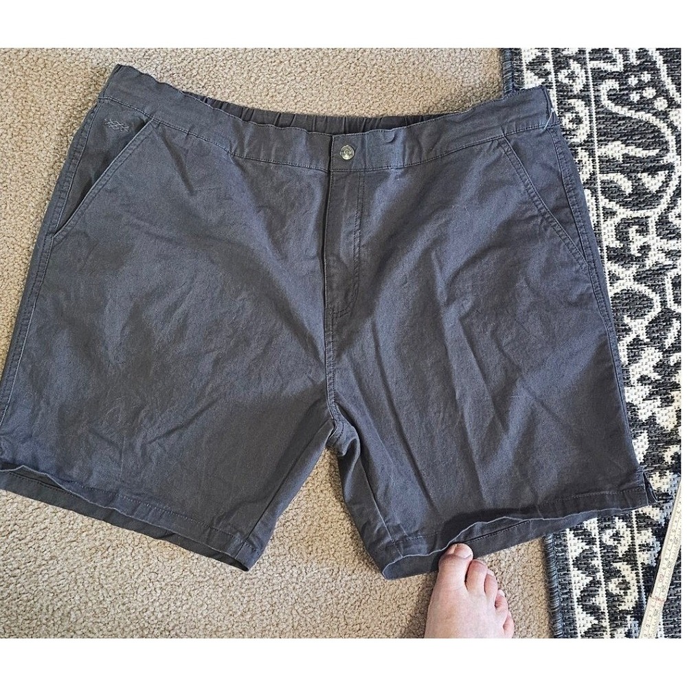 Mens Charcoal Grey Flat Front Casual Shorts Size 38 Dark Grey Summer Shorts